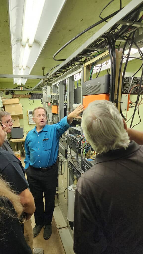2025 AI6BX Field Trip Keith Kasin explaining the repeater system